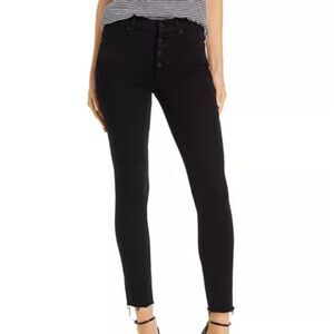 Mother The Pixie Ankle black denim high rise jeans size 26